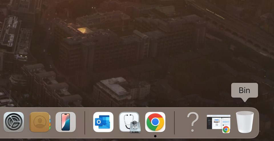 go to the Trash/Bin icon in the bottom Menu bar